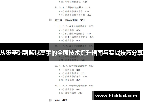 从零基础到篮球高手的全面技术提升指南与实战技巧分享